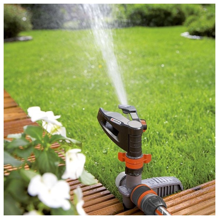 GARDENA Arroseur-canon sur pic Comfort – Portée réglable 12.5m max – Superficie max 490m² – Jardin XL – Garantie 5 an GARDENA Arroseur-canon sur pic Comfort – Portée réglable 12.5m max – Superficie max 490m² – Jardin XL – Garantie 5 an