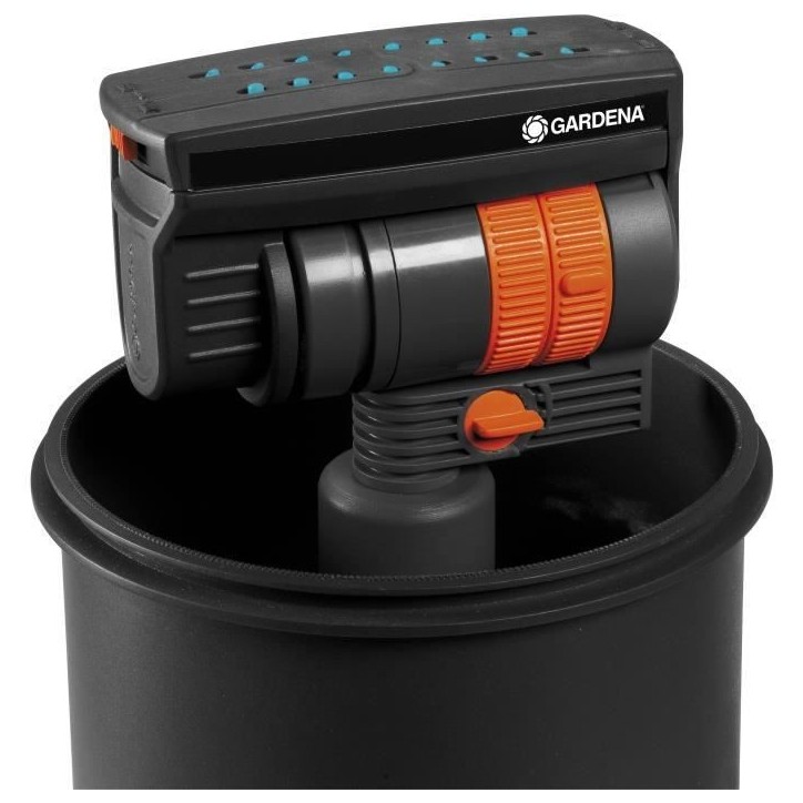 Kit arroseur oscillant escamotable OS140 - GARDENA - Surface 140m² - Portée 15m max - Arrosage rectangulaire Kit arroseur oscillant escamotable OS140 - GARDENA - Surface 140m² - Portée 15m max - Arrosage rectangulaire