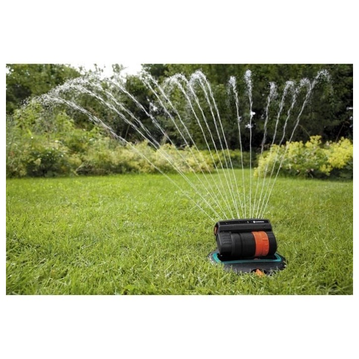 Kit arroseur oscillant escamotable OS140 - GARDENA - Surface 140m² - Portée 15m max - Arrosage rectangulaire Kit arroseur oscillant escamotable OS140 - GARDENA - Surface 140m² - Portée 15m max - Arrosage rectangulaire