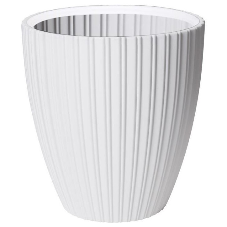 Pot de fleurs - GARDEN ID - Fancy - 40 x 42 cm - Pour jardin, balcons ou intérieurs - Blanc Pot de fleurs - GARDEN ID - Fancy - 40 x 42 cm - Pour jardin, balcons ou intérieurs - Blanc