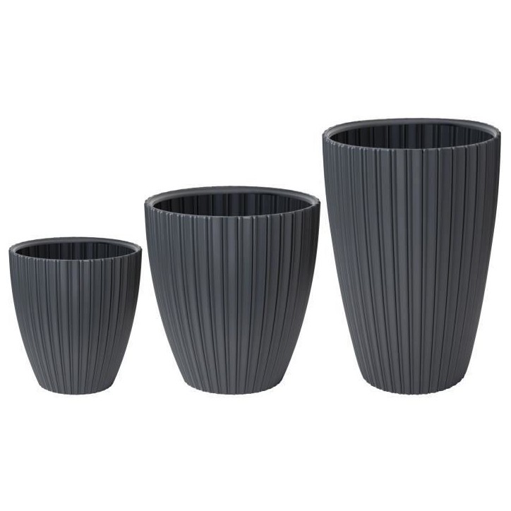 Pot de fleurs - GARDEN ID - Fancy - 40 x 42 cm - Pour jardin, balcons ou intérieurs - Anthracite Pot de fleurs - GARDEN ID - Fancy - 40 x 42 cm - Pour jardin, balcons ou intérieurs - Anthracite