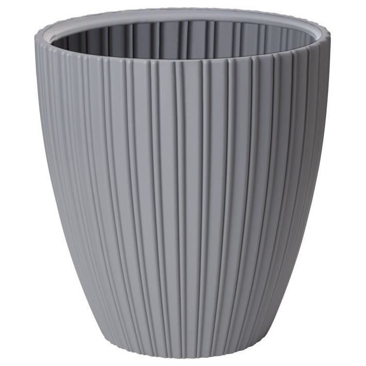 Pot de fleurs - GARDEN ID - Fancy - 40 x 42 cm - Pour jardin, balcons ou intérieurs - Gris clair Pot de fleurs - GARDEN ID - Fancy - 40 x 42 cm - Pour jardin, balcons ou intérieurs - Gris clair
