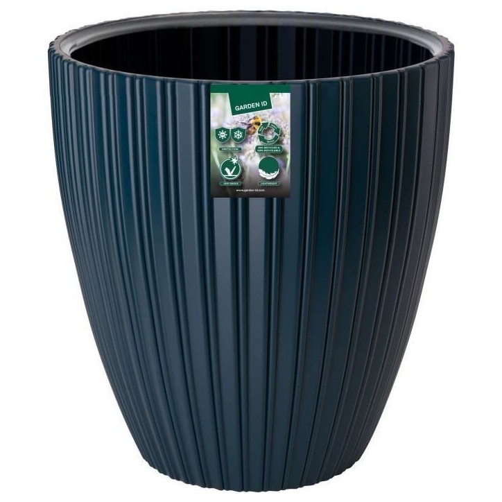 Pot de fleurs - GARDEN ID - Fancy - 40 x 42 cm - Pour jardin, balcons ou intérieurs - Bleu pétrole Pot de fleurs - GARDEN ID - Fancy - 40 x 42 cm - Pour jardin, balcons ou intérieurs - Bleu pétrole