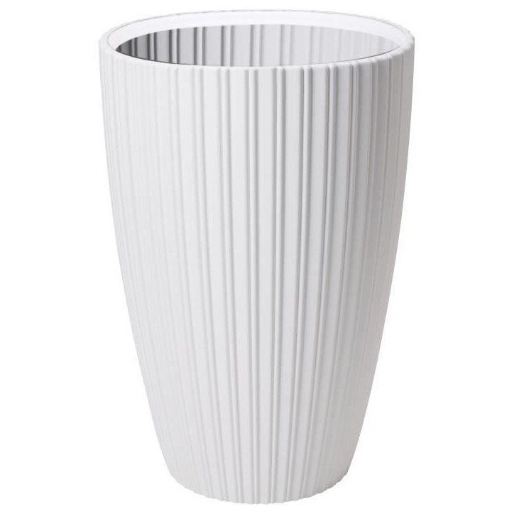 Pot de fleurs - GARDEN ID - Fancy - 40 x 58 cm - Pour jardin, balcons ou intérieurs - Blanc Pot de fleurs - GARDEN ID - Fancy - 40 x 58 cm - Pour jardin, balcons ou intérieurs - Blanc