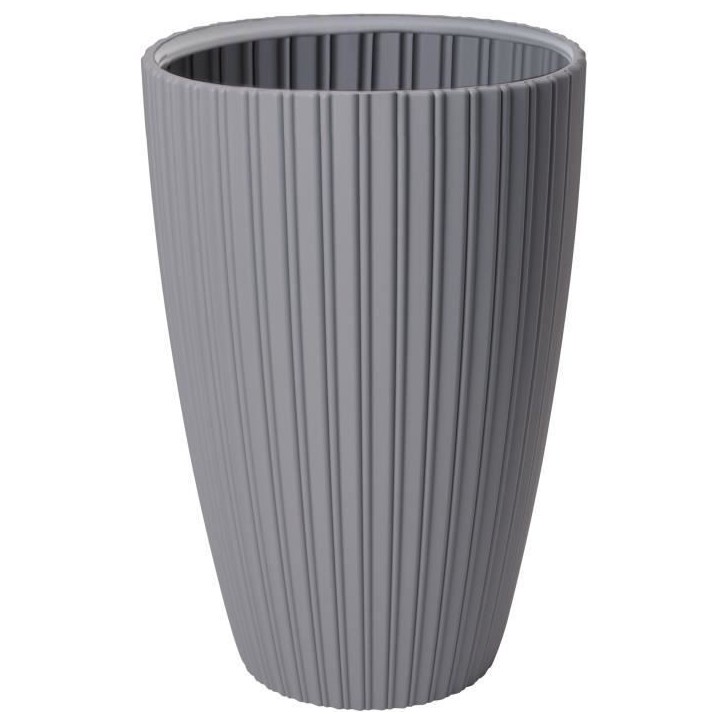 Pot de fleurs - GARDEN ID - Fancy - 40 x 58 cm - Pour jardin, balcons ou intérieurs - Gris clair Pot de fleurs - GARDEN ID - Fancy - 40 x 58 cm - Pour jardin, balcons ou intérieurs - Gris clair