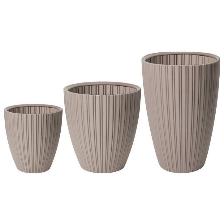 Pot de fleurs - GARDEN ID - Fancy - 40 x 58 cm - Pour jardin, balcons ou intérieurs - Taupe Pot de fleurs - GARDEN ID - Fancy - 40 x 58 cm - Pour jardin, balcons ou intérieurs - Taupe