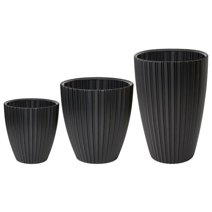 Pot de fleurs - GARDEN ID - Fancy - 40 x 58 cm - Pour jardin, balcons ou intérieurs - Noir Pot de fleurs - GARDEN ID - Fancy - 40 x 58 cm - Pour jardin, balcons ou intérieurs - Noir