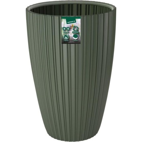 Pot de fleurs - GARDEN ID - Fancy - 40 x 58 cm - Pour jardin, balcons ou intérieurs - Vert tilleul