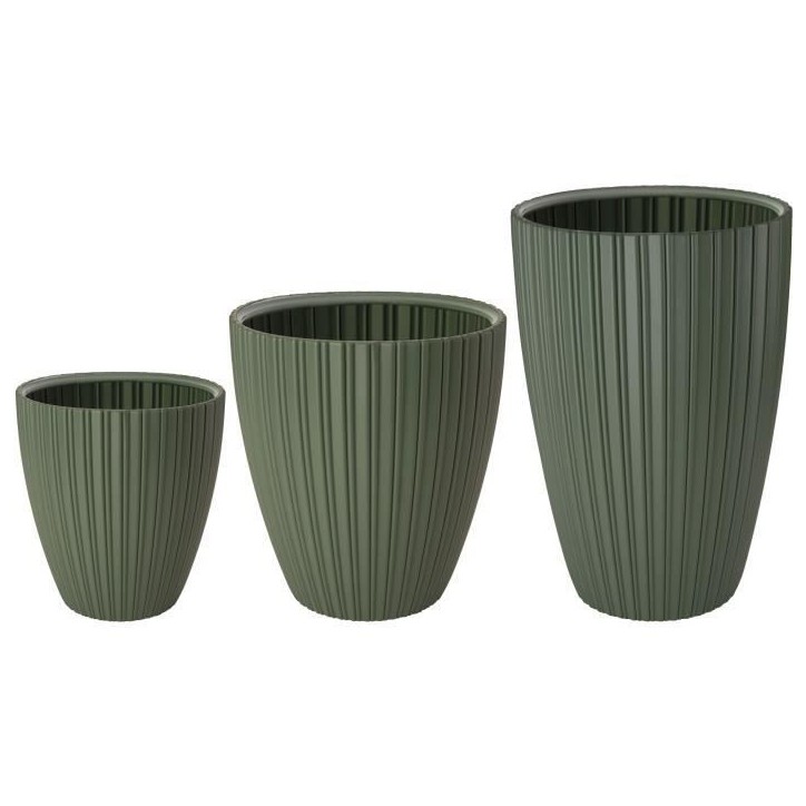 Pot de fleurs - GARDEN ID - Fancy - 40 x 58 cm - Pour jardin, balcons ou intérieurs - Vert tilleul
