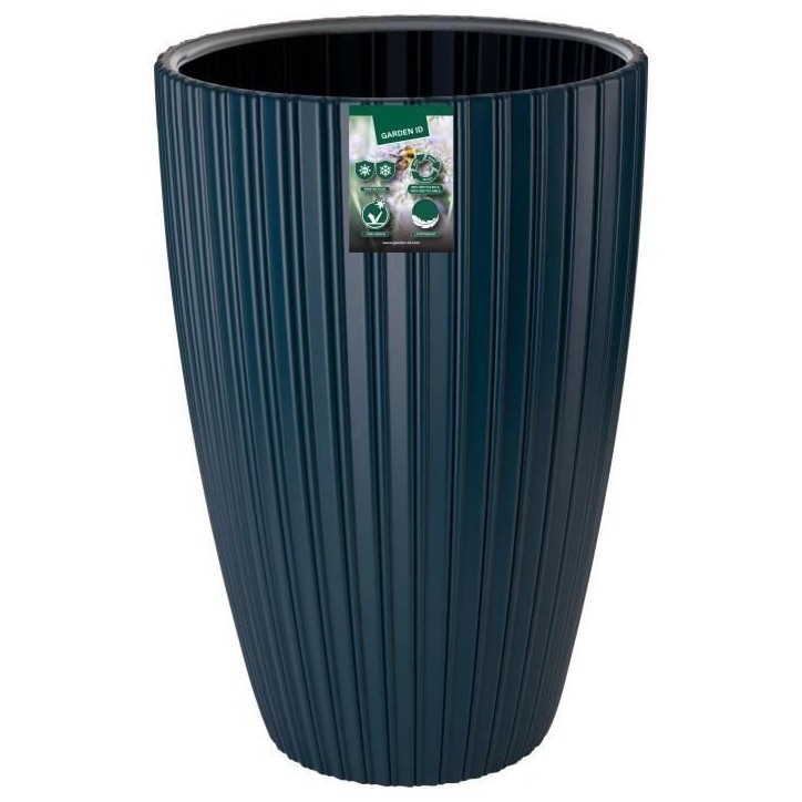 Pot de fleurs - GARDEN ID - Fancy - 40 x 58 cm - Pour jardin, balcons ou intérieurs - Bleu pétrole Pot de fleurs - GARDEN ID - Fancy - 40 x 58 cm - Pour jardin, balcons ou intérieurs - Bleu pétrole