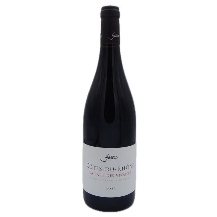 Domaine Garon Cuvée La Part des Vivants 2022 Côtes du Rhône - Vin rouge de la Vallée du Rhône