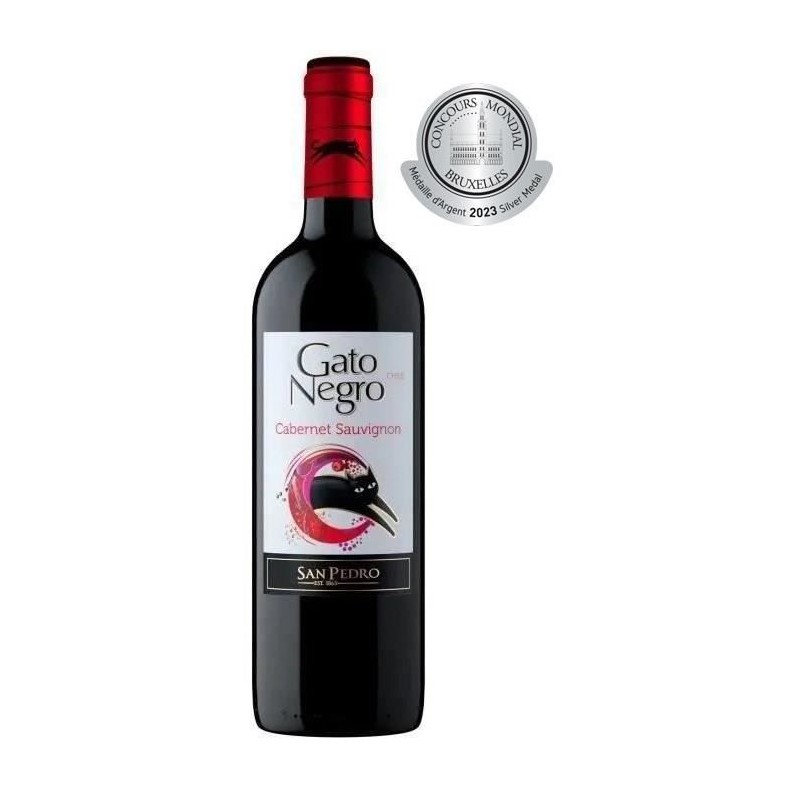 Gato Negro Cabernet Sauvignon Vin rouge du Chili 2024 Gato Negro Cabernet Sauvignon Vin rouge du Chili 2024