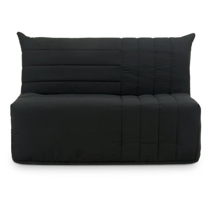 Banquette BZ - 2 places - Tissu Anthracite - 143 x 106 x 92 cm - Matelas BULTEX - BECCI Banquette BZ - 2 places - Tissu Anthracite - 143 x 106 x 92 cm - Matelas BULTEX - BECCI
