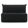 Banquette BZ - 2 places - Tissu Anthracite - 143 x 106 x 92 cm - Matel