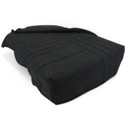 Banquette BZ - 2 places - Tissu Anthracite - 143 x 106 x 92 cm - Matel