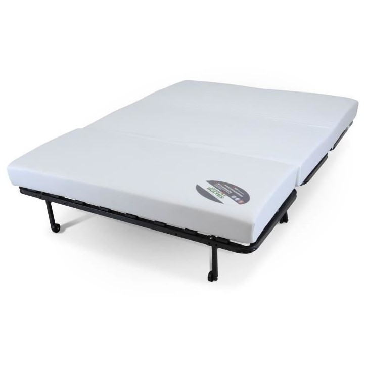 Banquette BZ - 2 places - Tissu Anthracite - 143 x 106 x 92 cm - Matelas BULTEX - BECCI Banquette BZ - 2 places - Tissu Anthracite - 143 x 106 x 92 cm - Matelas BULTEX - BECCI
