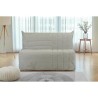 Banquette BZ 2 places BECCI - Velours côtelé Beige - Matelas Bultex