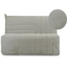 Banquette BZ 2 places BECCI - Velours côtelé Beige - Matelas Bultex
