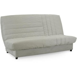 Clic-clac - BEIJA - 3 places - Velours côtelé beige - 130 x 190 x13
