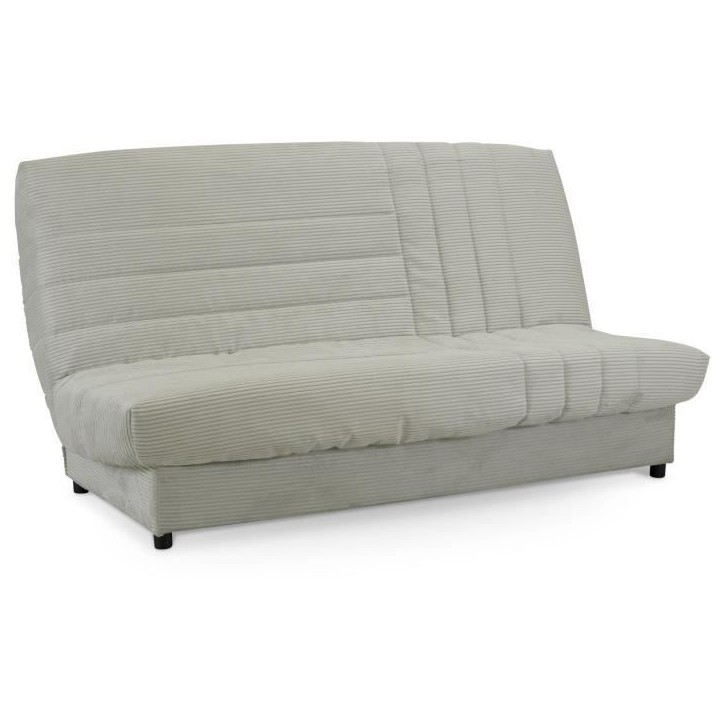 Clic-clac - BEIJA - 3 places - Velours côtelé beige - 130 x 190 x13 cm Clic-clac - BEIJA - 3 places - Velours côtelé beige - 130 x 190 x13 cm