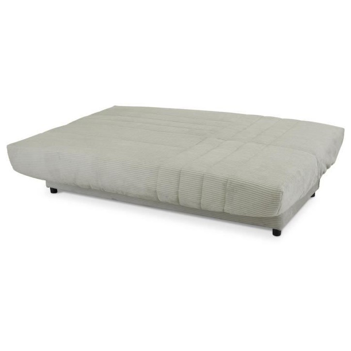 Clic-clac - BEIJA - 3 places - Velours côtelé beige - 130 x 190 x13 cm Clic-clac - BEIJA - 3 places - Velours côtelé beige - 130 x 190 x13 cm