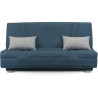 COMFORT BULTEX Banquette clic-clac - 3 places - Tissu bleu + Coussins