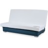COMFORT BULTEX Banquette clic-clac - 3 places - Tissu bleu + Coussins