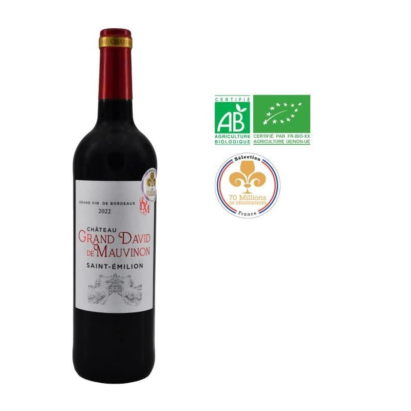 Château Grand David de Mauvignon 2022 Saint-Emilion - Vin rouge de Bo