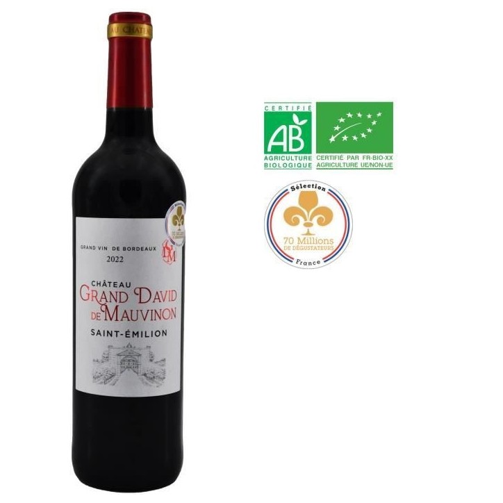 Château Grand David de Mauvignon 2022 Saint-Emilion - Vin rouge de Bordeaux