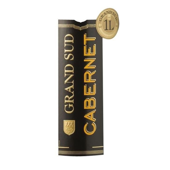 Grand Sud Cabernet IGP Pays d'Oc - Vin rouge du Languedoc Roussillon - 1L 2024