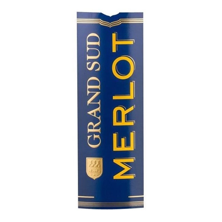 Grand Sud Merlot IGP Pays d'Oc - Vin rouge du Languedoc Roussillon - 1L 2023