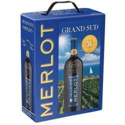 Grand Sud IGP Pays d'Oc Merlot - Vin rouge du Languedoc-Roussillon 202