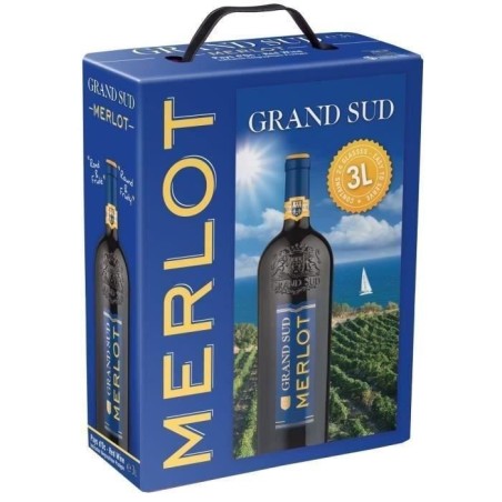 Grand Sud IGP Pays d'Oc Merlot - Vin rouge du Languedoc-Roussillon 202