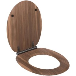 Abattant WC - GELCO - Walnut Noyer - MDF FSC - Frein de chute - Charni
