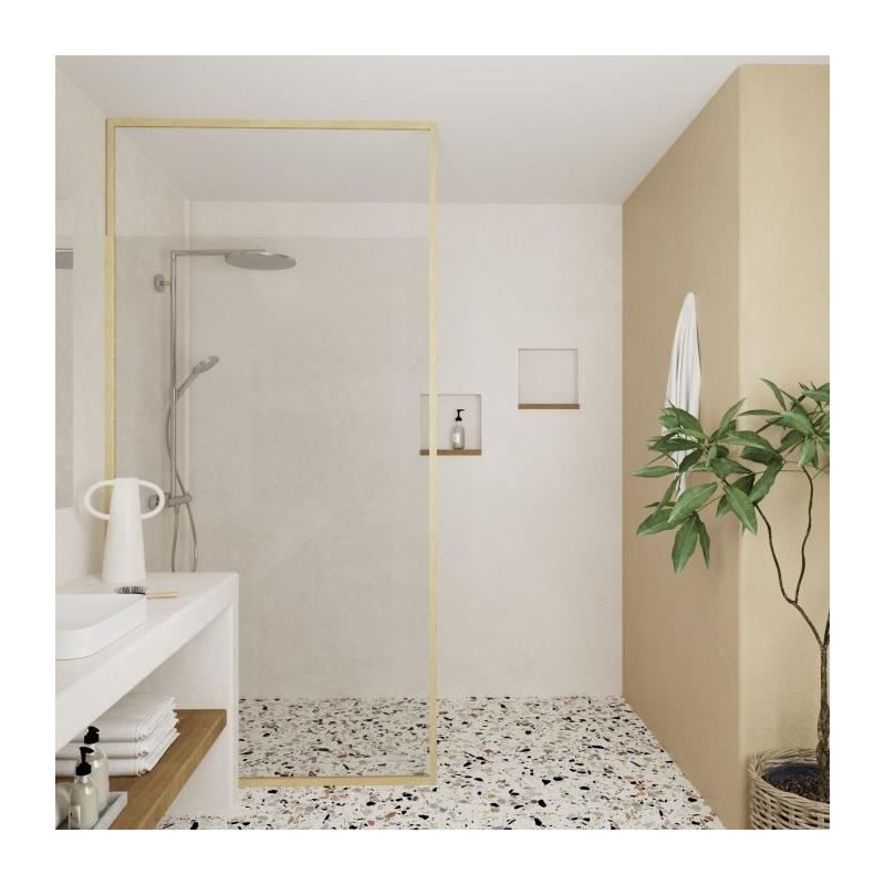 Paroi fixe - GELCO - ONLY effet bois - 90 x 210 / 265 Paroi fixe - GELCO - ONLY effet bois - 90 x 210 / 265