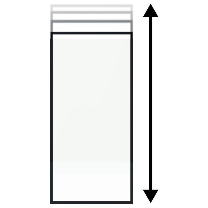 Paroi fixe - GELCO - ONLY Noir - 90 x 210 / 266 Paroi fixe - GELCO - ONLY Noir - 90 x 210 / 266