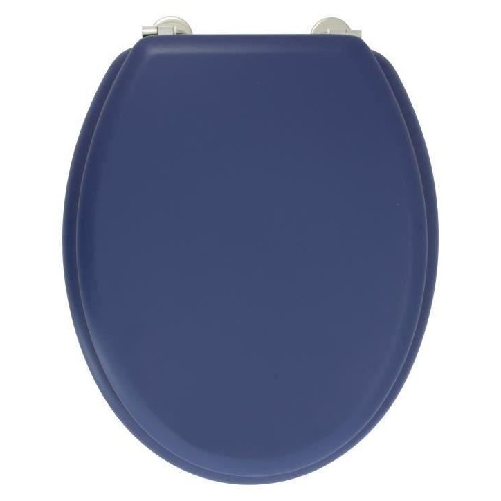 GELCO DESIGN Abattant WC Dolce - Charnieres inox - Bois moulé - Bleu marine GELCO DESIGN Abattant WC Dolce - Charnieres inox - Bois moulé - Bleu marine