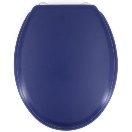 GELCO DESIGN Abattant WC Dolce - Charnieres inox - Bois moulé - Bleu marine