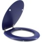 GELCO DESIGN Abattant WC Dolce - Charnieres inox - Bois moulé - Bleu marine