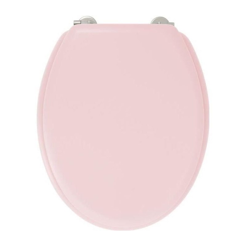 GELCO DESIGN Abattant WC Dolce - Charnieres inox - Bois moulé - Rose