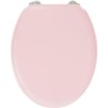 GELCO DESIGN Abattant WC Dolce - Charnieres inox - Bois moulé - Rose