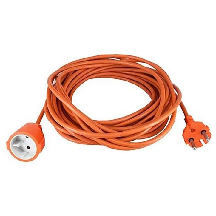 Rallonge électrique - GENERIQUE - H05VVF 2x1,5 - 25 m - Orange - Utilisation extérieure Rallonge électrique - GENERIQUE - H05VVF 2x1,5 - 25 m - Orange - Utilisation extérieure