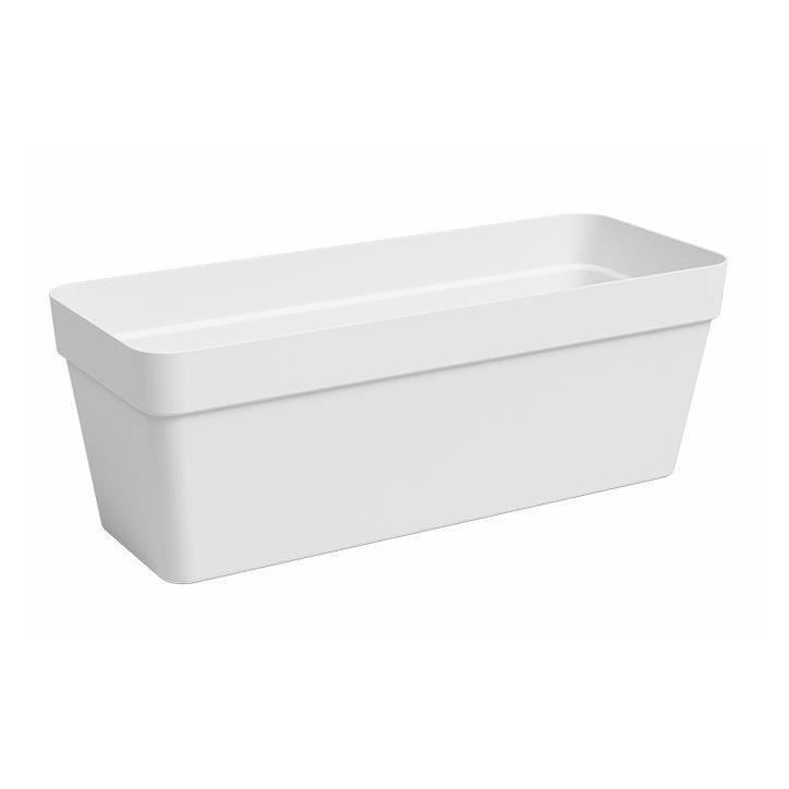 ARTEVASI Jardiniere CAPRI - Rectangulaire - Plastique - Blanc L49,9 x P20 x H18,1cm