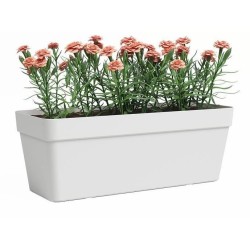 ARTEVASI Jardiniere CAPRI - Rectangulaire - Plastique - Blanc L49,9 x