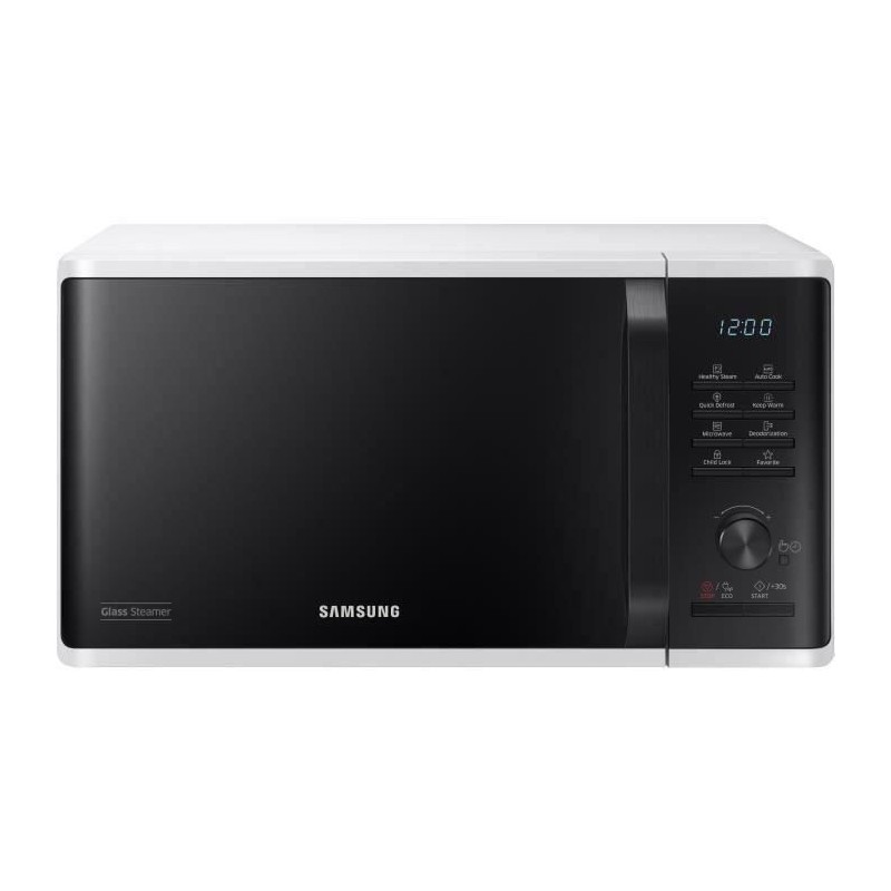 Micro-ondes solo 23L - SAMSUNG - MS23K3555EW - Blanc - Contrôle élec Micro-ondes solo 23L - SAMSUNG - MS23K3555EW - Blanc - Contrôle élec