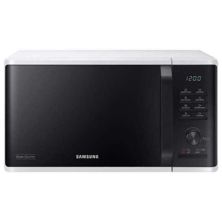 Micro-ondes solo 23L - SAMSUNG - MS23K3555EW - Blanc - Contrôle électronique + bouton - Fonction maintien au chaud Micro-ondes solo 23L - SAMSUNG - MS23K3555EW - Blanc - Contrôle électronique + bouton - Fonction maintien au chaud