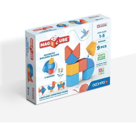 Blocs magnétiques - GEOMAG - Magicube 208 - 9 pieces - Formes variée