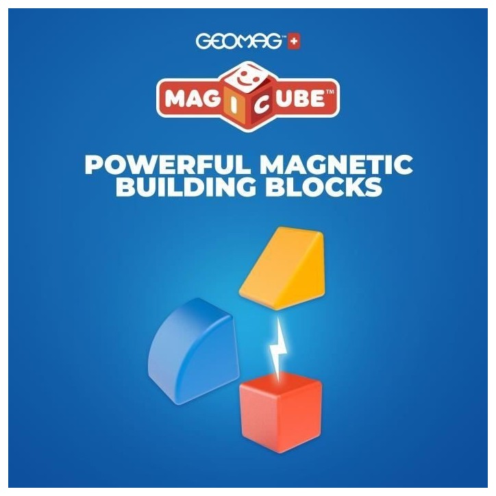 Blocs magnétiques - GEOMAG - Magicube 208 - 9 pieces - Formes variées - Animaux - Plastique recyclé
