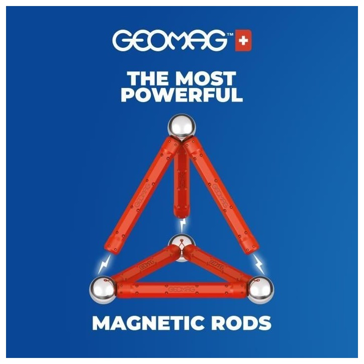 Jeu de construction magnétique - GEOMAG - Classic Recycled Magnetic Geometry 24 pieces - Géométrie - 3D - Éducatif