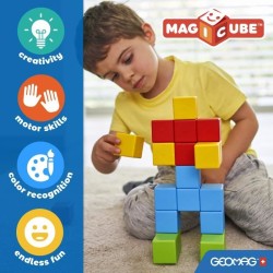 Blocs magnétiques - GEOMAG - Magicube Blocks & Cards - 16 pieces - É